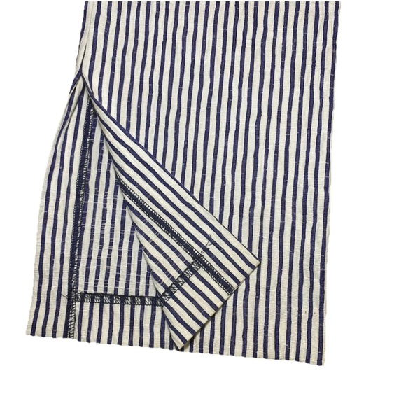 TRINA TURK Lyric Theatre Pants Seersucker Blue/White MidRise Straight Leg Size 6 - Picture 8 of 11